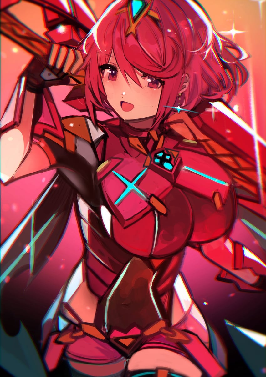 pyra (xenoblade chronicles and 1 more) drawn by tarbo_(exxxpiation)