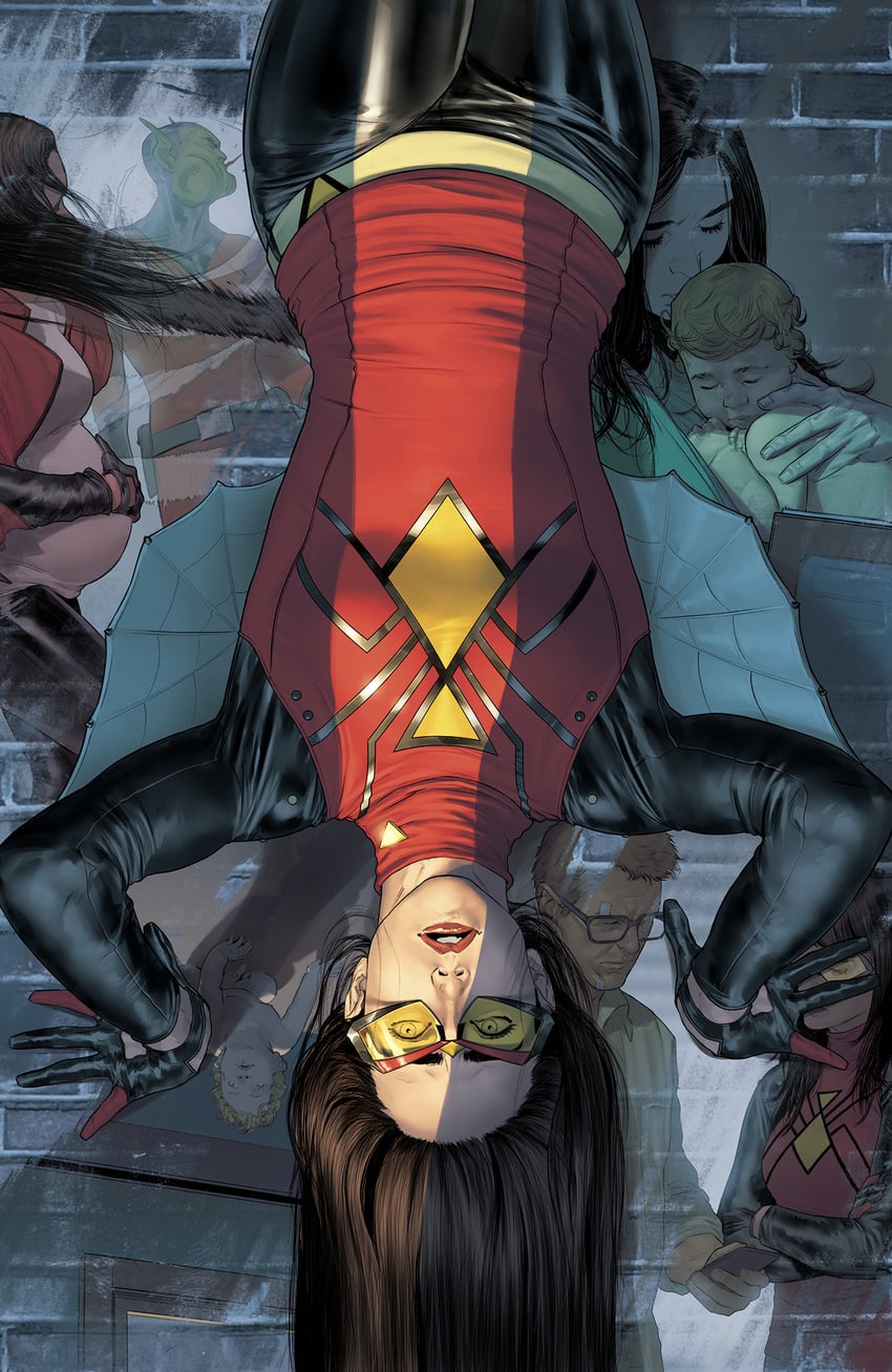 spider-woman and jessica drew (marvel and 1 more) drawn by mattia_de_iulis