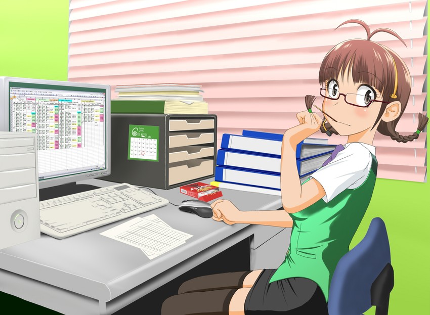 akizuki ritsuko (idolmaster and 3 more) drawn by araragi_yuuichi