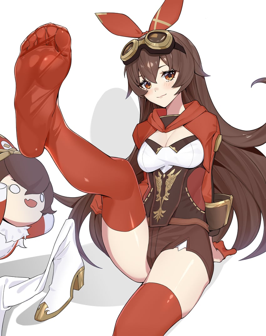 amber and baron bunny (genshin impact) drawn by ananke_7