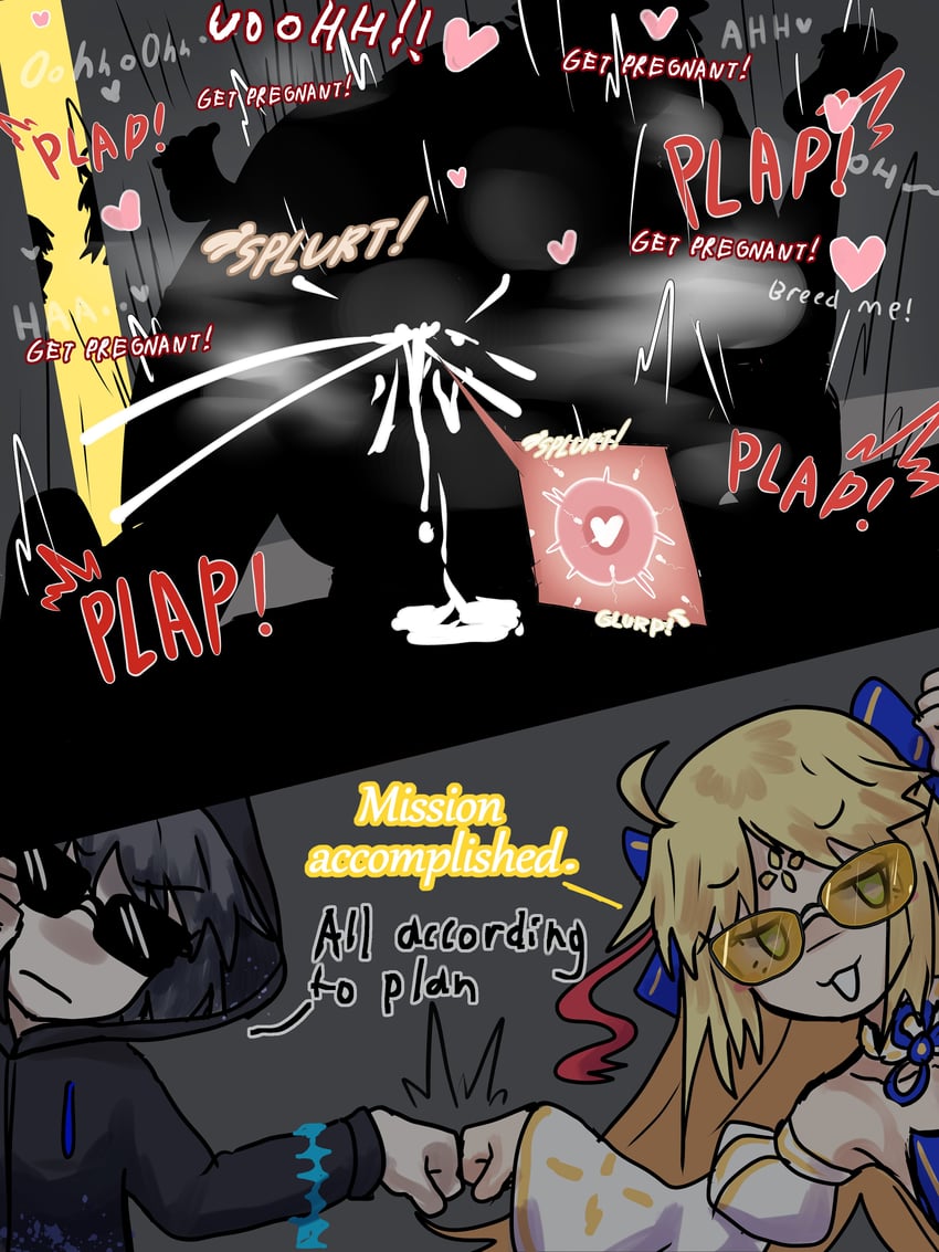 artoria pendragon, fujimaru ritsuka, artoria caster, and oberon (fate and 1 more) drawn by ebora