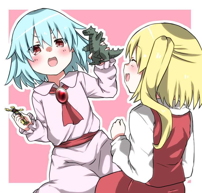 remilia scarlet and flandre scarlet (touhou) drawn by kz_oji
