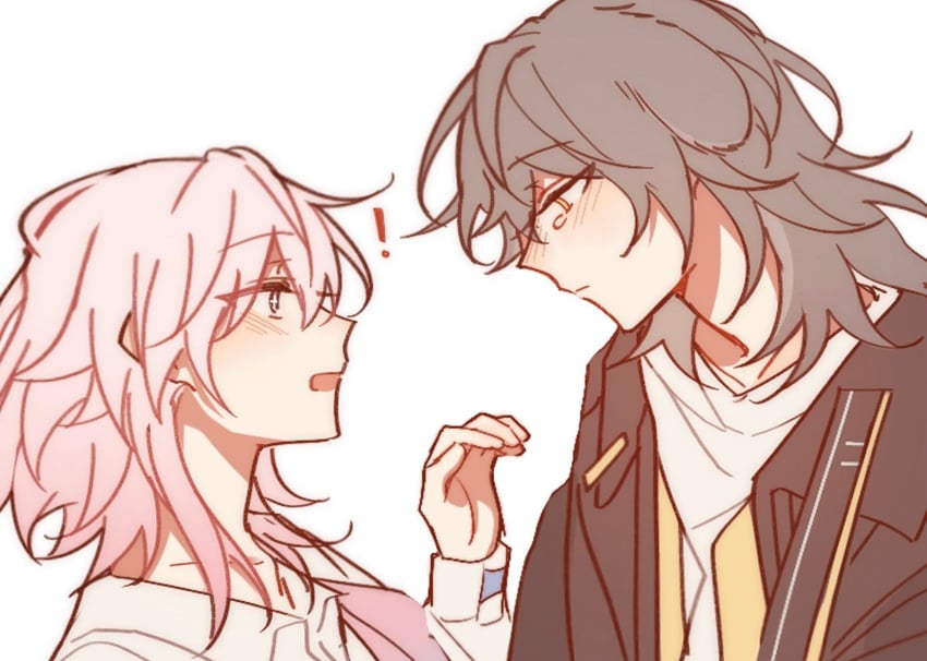 trailblazer, stelle, and march 7th (honkai and 1 more) drawn by riejiu
