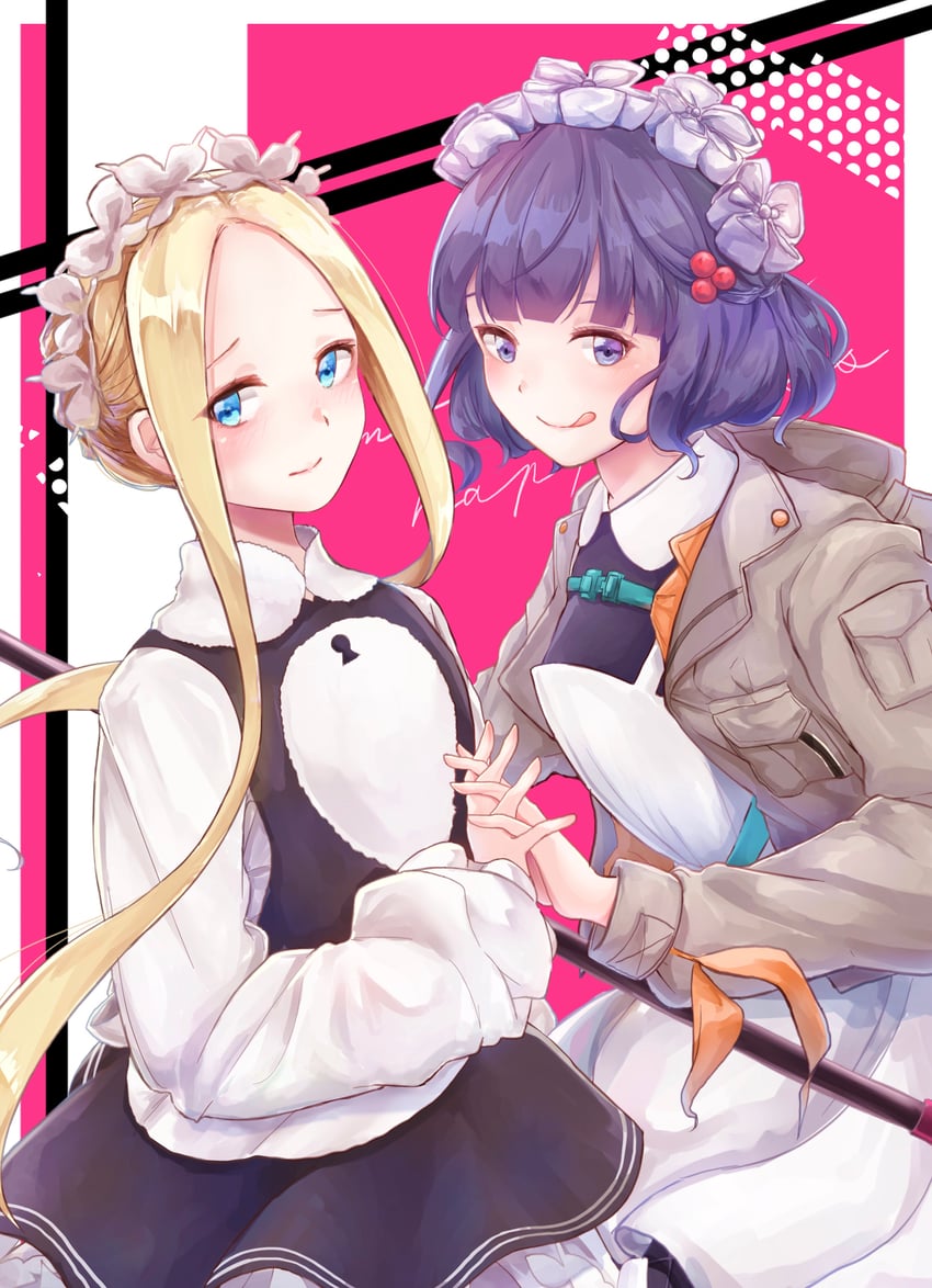 abigail williams and katsushika hokusai (fate and 1 more) drawn by coron_(coron02)