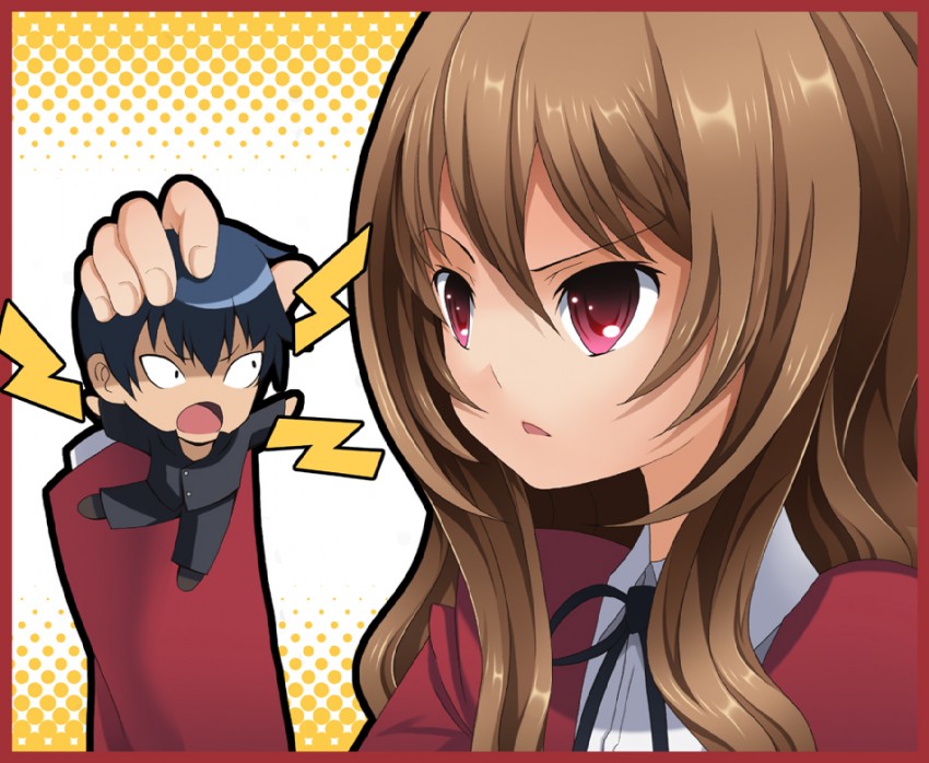 aisaka taiga and takasu ryuuji (toradora!) drawn by laco_soregashi