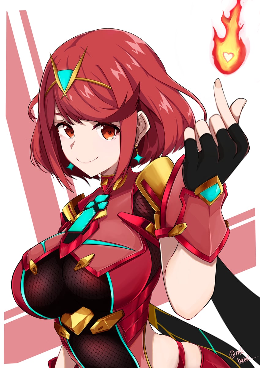 pyra (xenoblade chronicles and 1 more) drawn by makibane_(mkbane)
