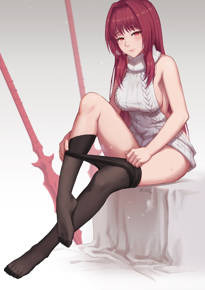 scathach (fate and 1 more) drawn by mool_yueguang