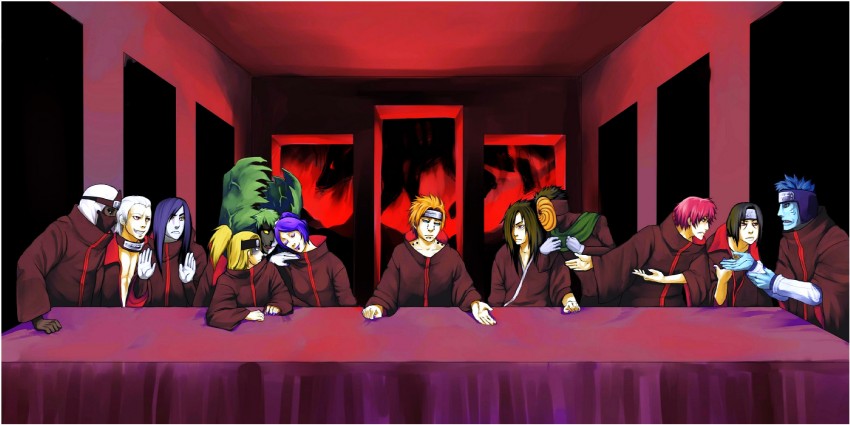 uchiha itachi, uchiha obito, deidara, konan, sasori, and 9 more (naruto and 2 more) drawn by valkyrierandgris