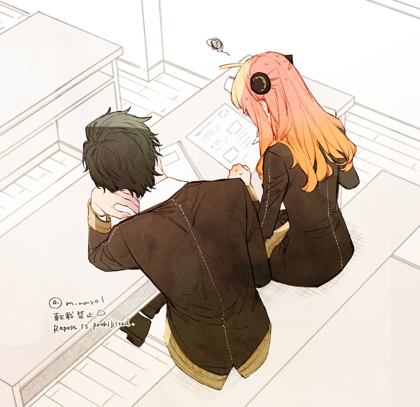 anya and damian desmond (spy x family) drawn by hinamori_(m_nmy01)