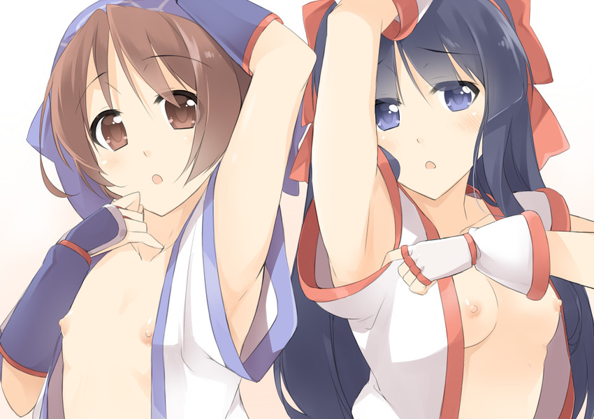 nakoruru and rimururu (samurai spirits) drawn by sasakura
