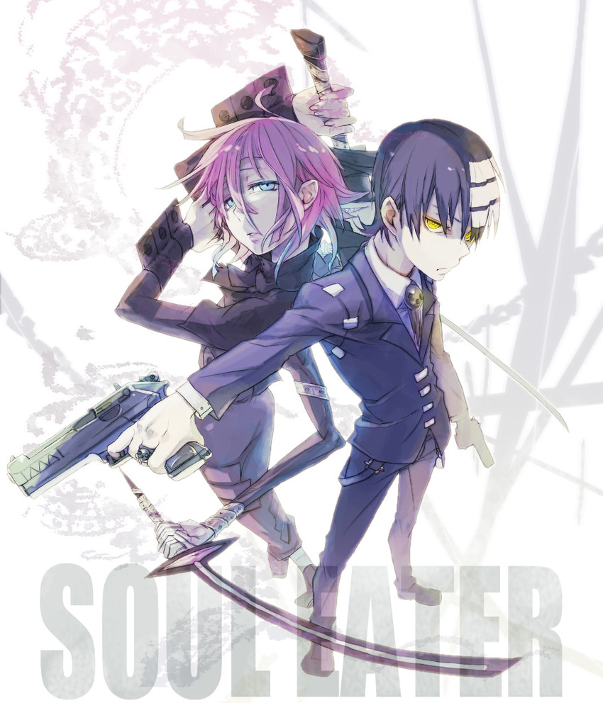 crona and death the kid (soul eater) drawn by ha.skr_(hasukara)
