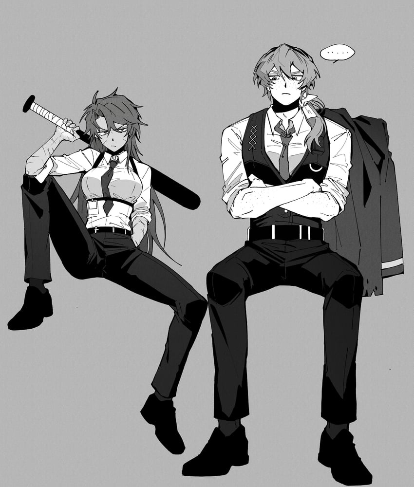 ishmael and heathcliff (project moon and 1 more) drawn by pizzayojeong