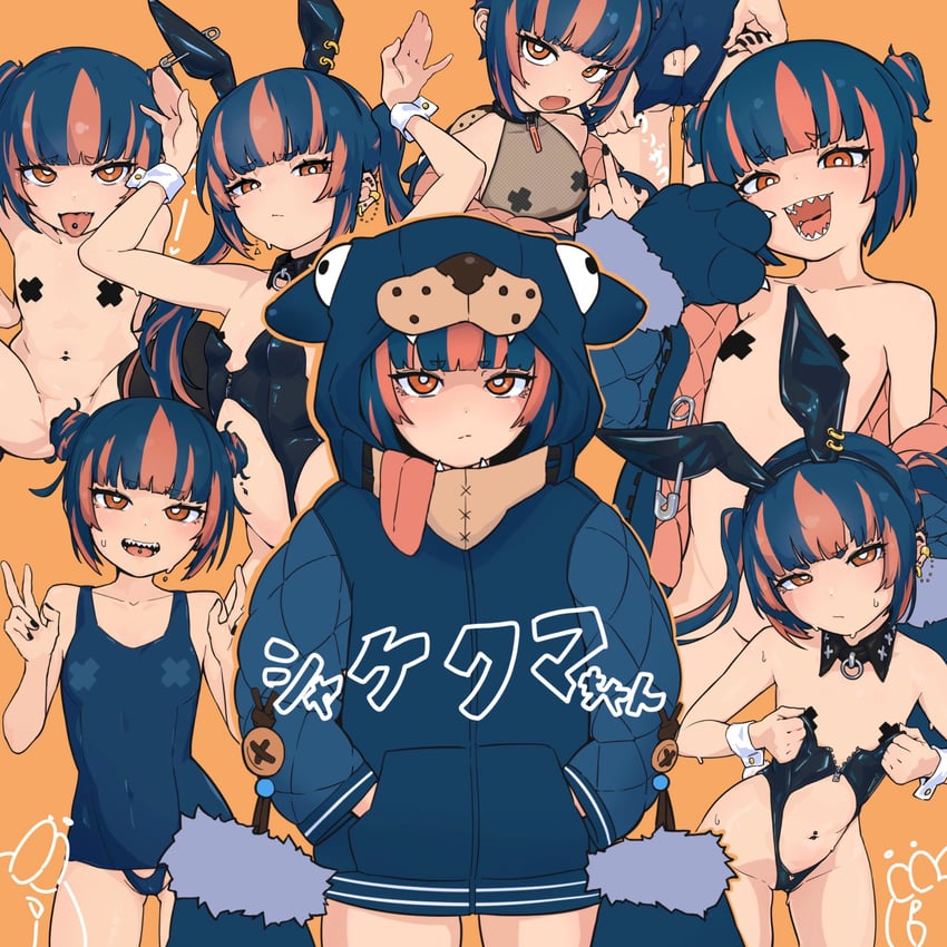 shark kuma-chan (original) drawn by post_(shake_shakepost)