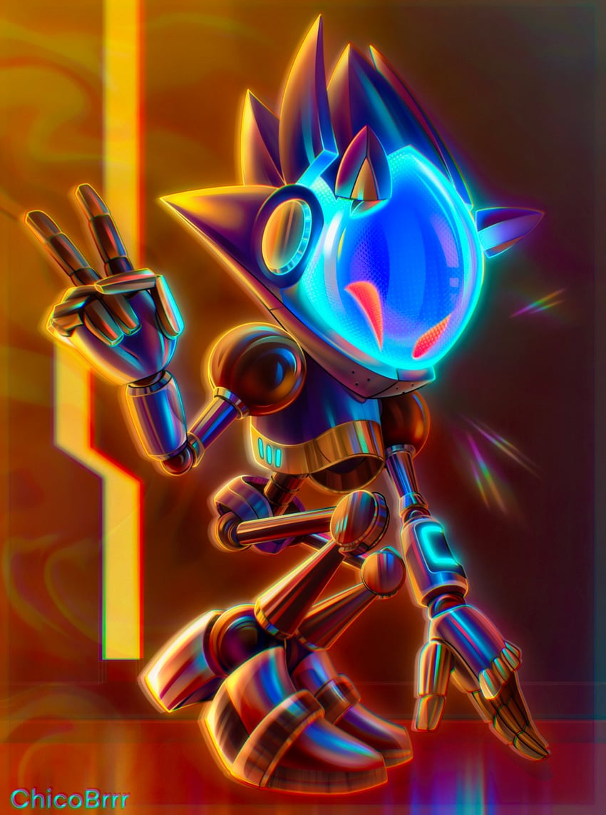 chaos sonic (sonic and 1 more) drawn by chicobrrr