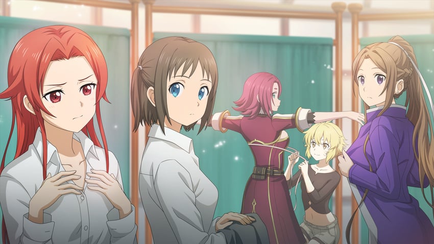 ronye arabel, tiese schtrinen, argo the rat, sortiliena serlut, and medina orthinanos (sword art online and 2 more)