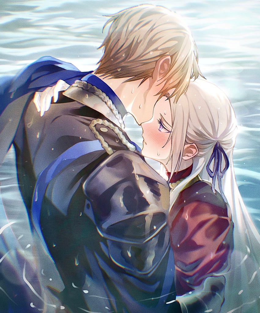 edelgard von hresvelg and dimitri alexandre blaiddyd (fire emblem and 1 more) drawn by soma_otakuu