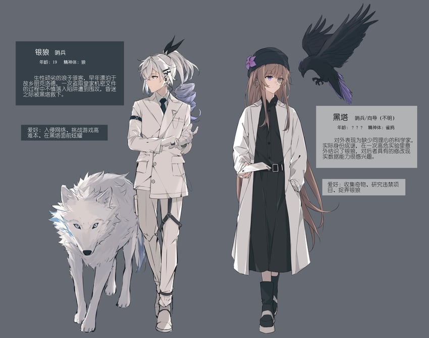 silver wolf and herta (honkai and 1 more) drawn by echomouse