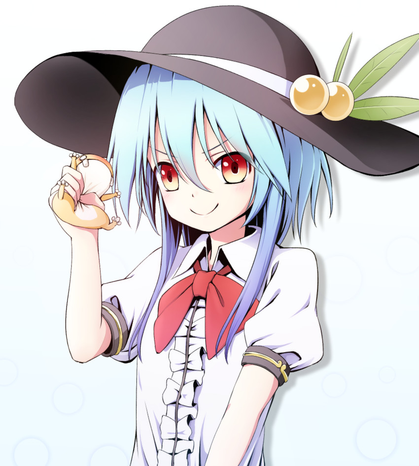 hinanawi tenshi (touhou and 1 more) drawn by 40cabbage