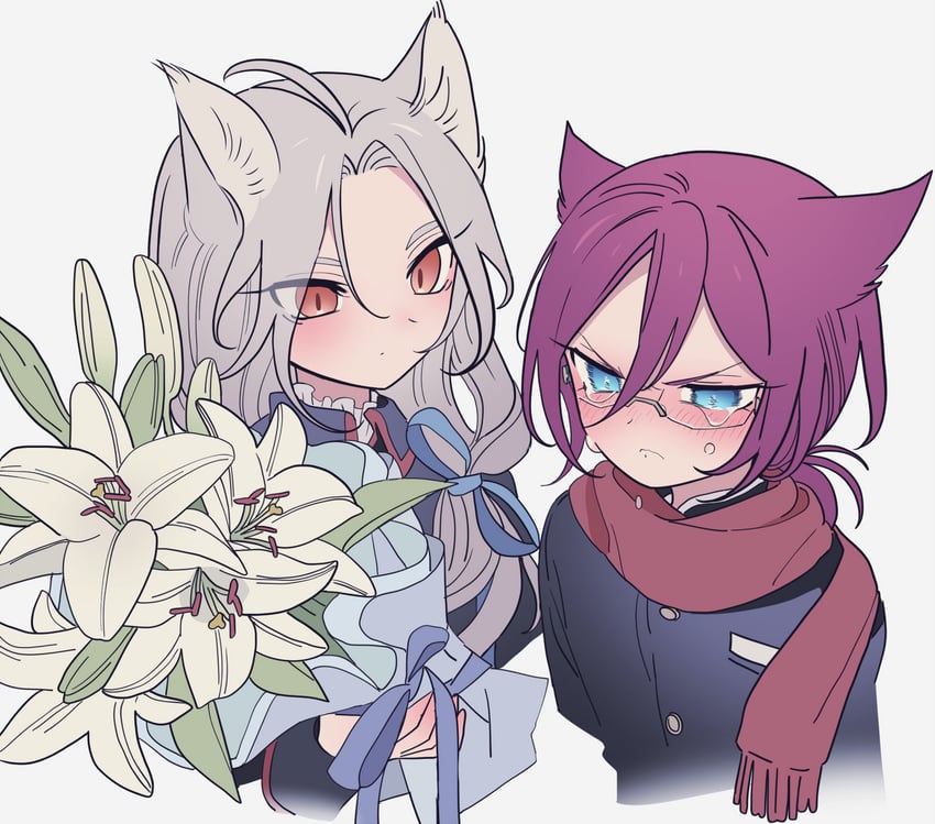 saegusa ibara and ran nagisa (ensemble stars!) drawn by meremero