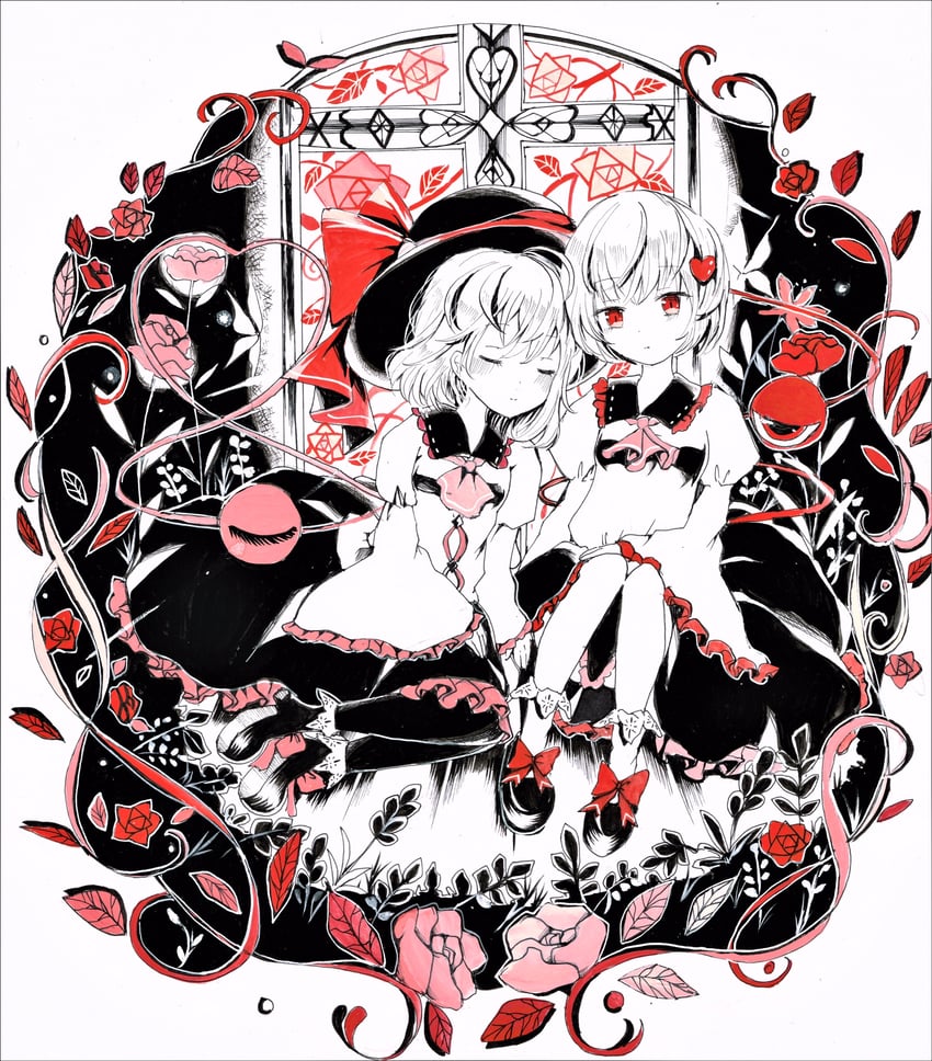 komeiji koishi and komeiji satori (touhou) drawn by torajirou_(toraneko_zirou)