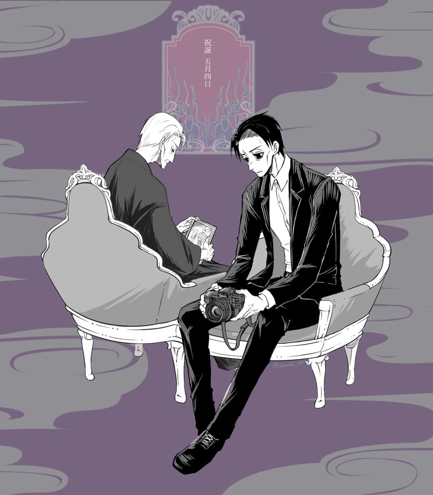 asama hirotaka and inubousaki shioi (nikubami honegishimi) drawn by runarica0914