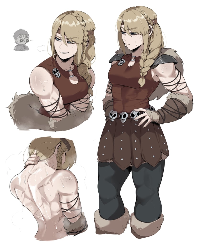 astrid hofferson and hiccup horrendous haddock iii (how to train your dragon) drawn by masoq