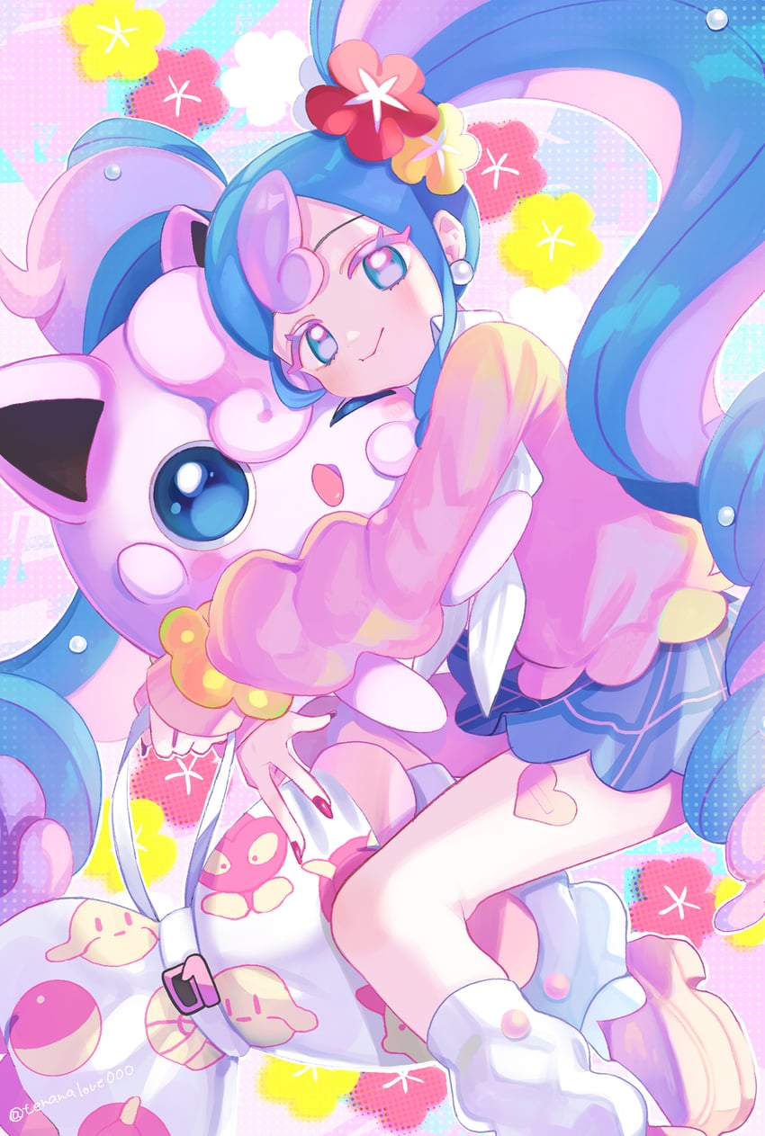 hatsune miku, jigglypuff, and fairy miku (pokemon and 2 more) drawn by amezawa_koma