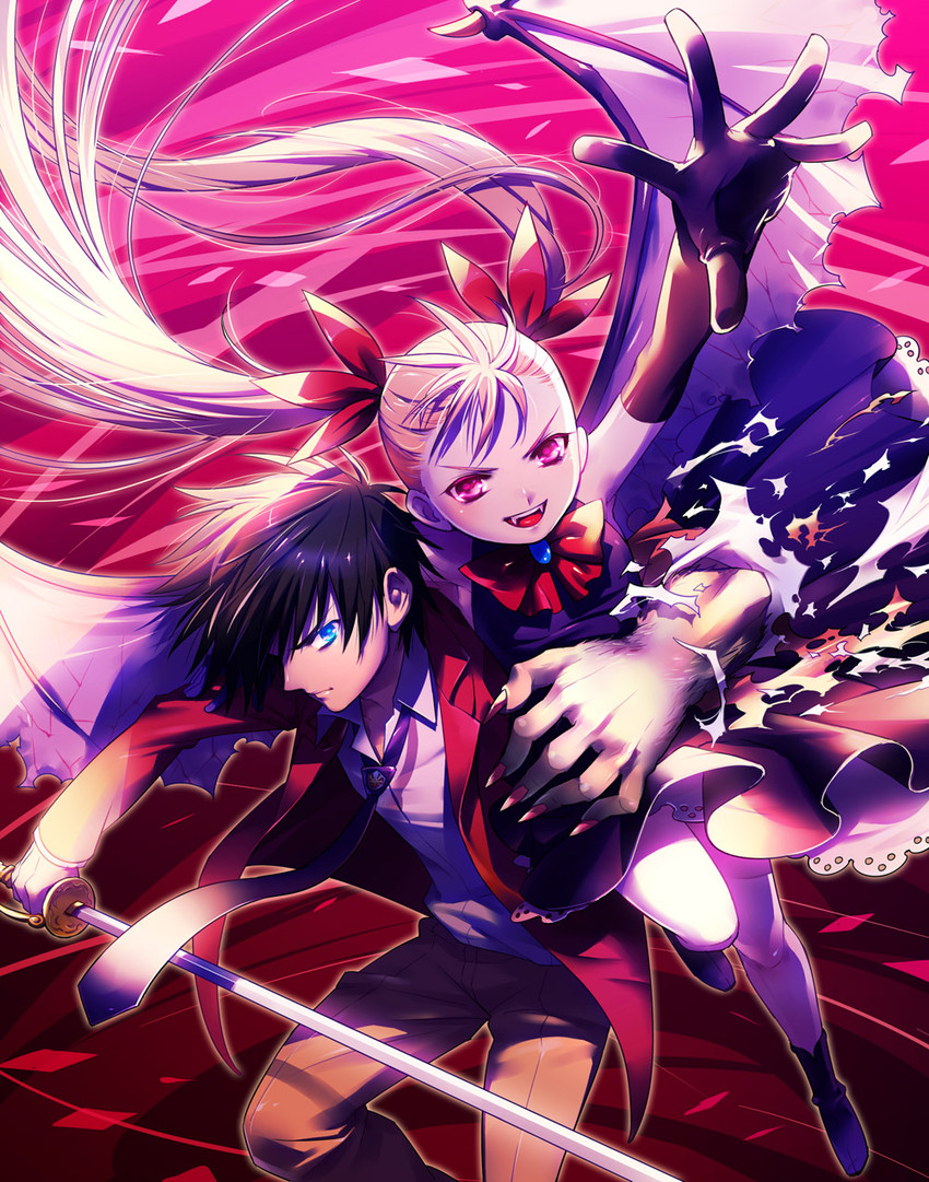 mina tepes and kaburagi akira (dance in the vampire bund) drawn by tetsukuzu_tetsuko