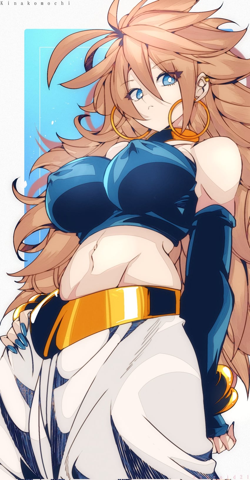 android 21 (dragon ball and 1 more) drawn by kinakomochi_(user_vedc2333)