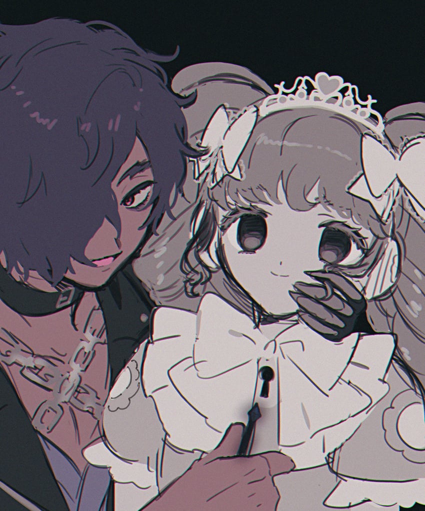 falulu and mario (pretty series and 2 more) drawn by bone_oyasumi