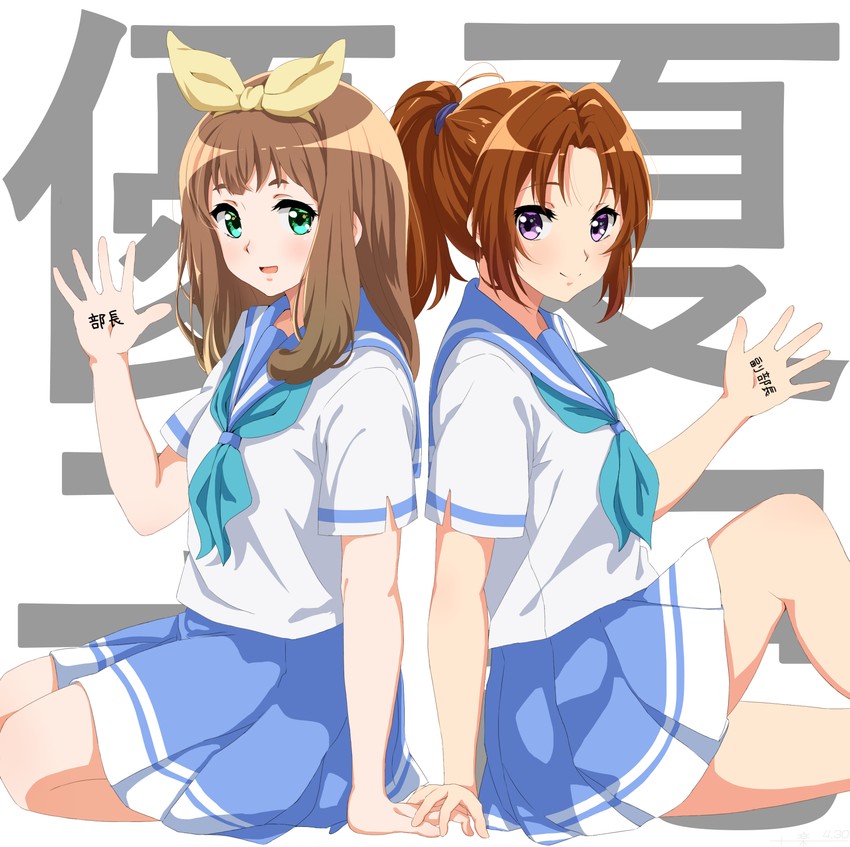 nakagawa natsuki and yoshikawa yuuko (hibike! euphonium) drawn by raku_rakugaki