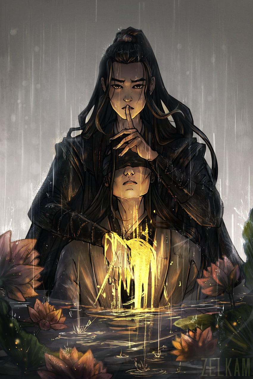 wei wuxian and jiang cheng (modao zushi) drawn by zelkam