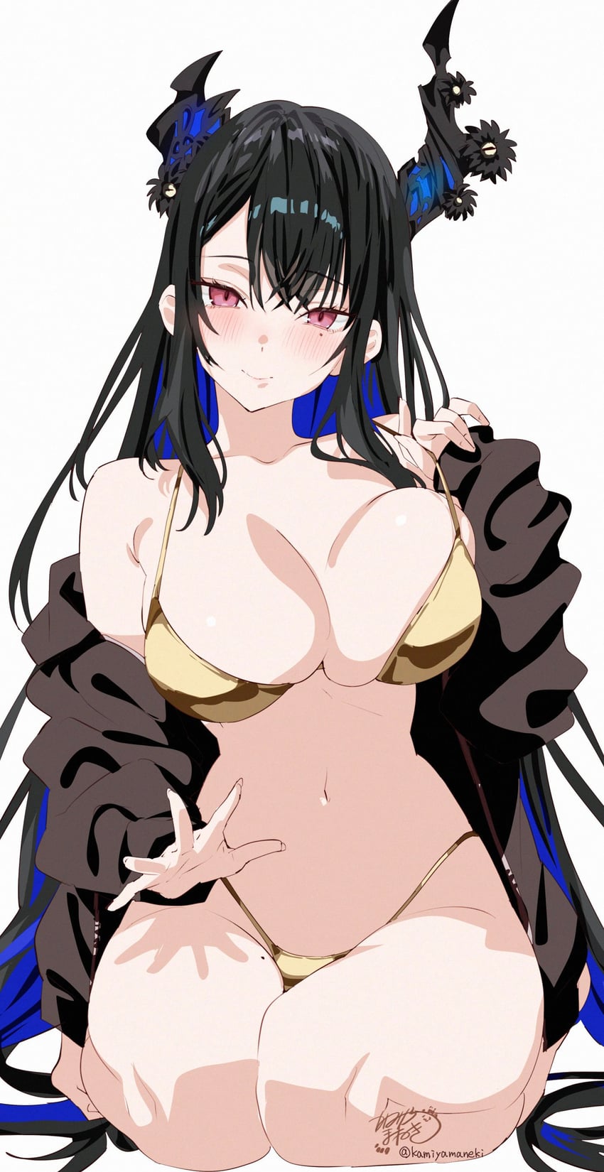 nerissa ravencroft (hololive and 1 more) drawn by kamiya_maneki