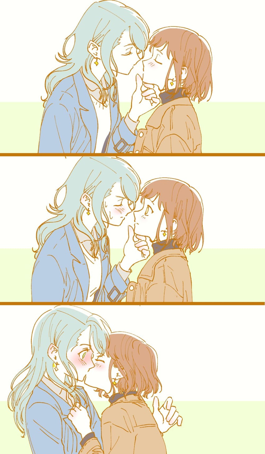 hikawa sayo and hazawa tsugumi (bang dream!) drawn by below_sami
