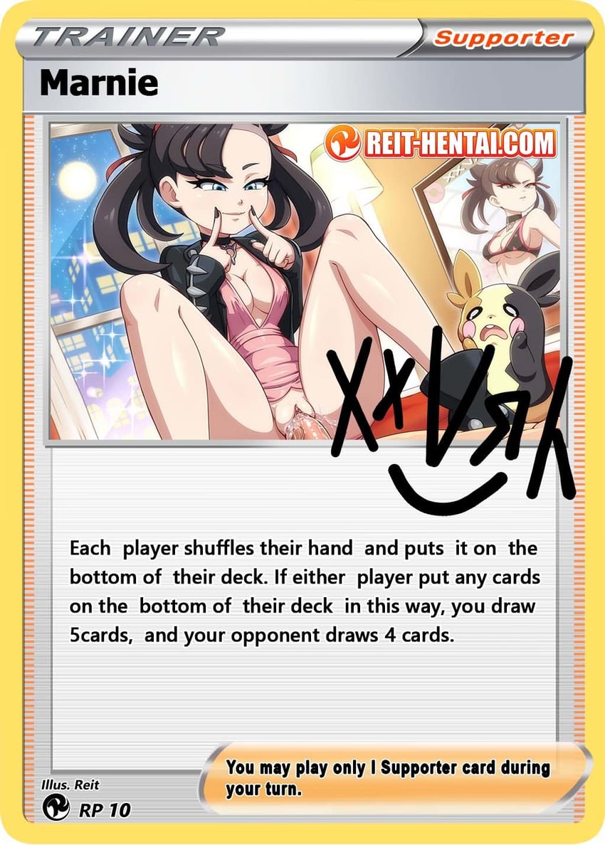marnie and morpeko (pokemon and 1 more) drawn by reit