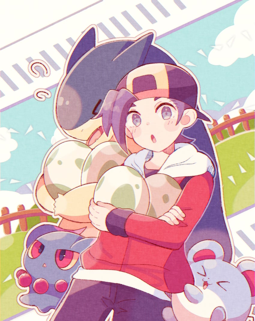 ethan, marill, typhlosion, and misdreavus (pokemon and 1 more) drawn by kinu_(kinuhoshizora21)