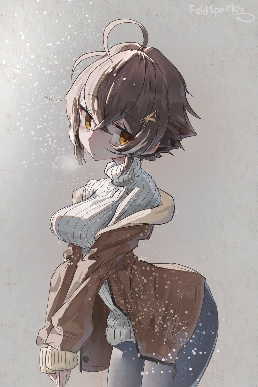 nanashi mumei (hololive and 1 more) drawn by feldsparks