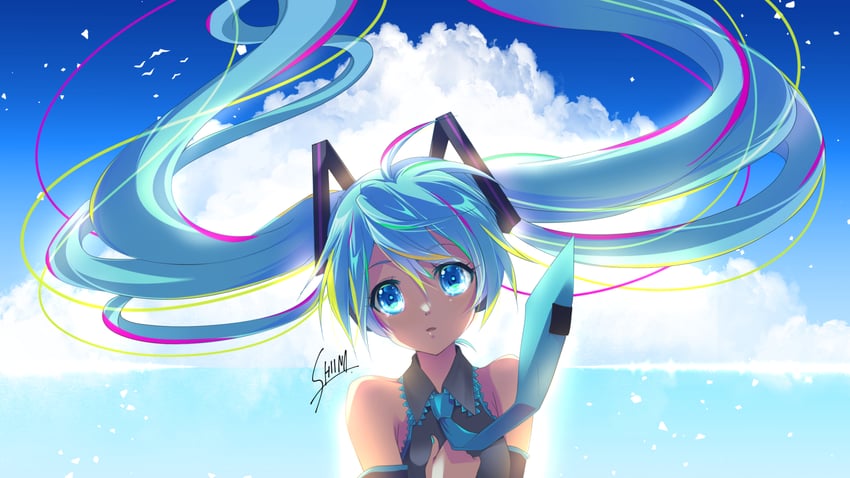 hatsune miku (vocaloid) drawn by child-box