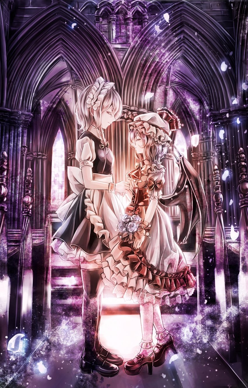 remilia scarlet and izayoi sakuya (touhou) drawn by jan_(lightdragoon)