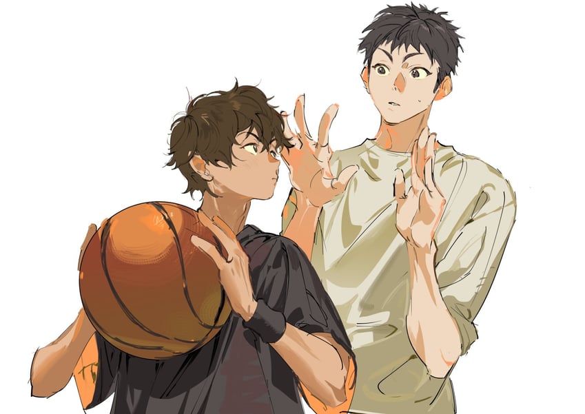 miyagi ryouta and mitsui hisashi (slam dunk) drawn by atie1225