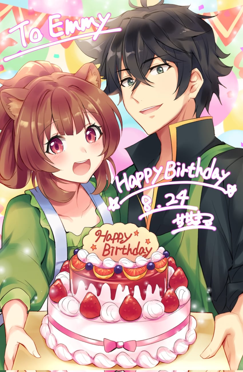 raphtalia and iwatani naofumi (tate no yuusha no nariagari) drawn by sasamaruko