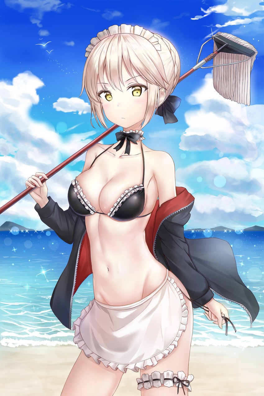 artoria pendragon and saber alter (fate and 1 more) drawn by kitin