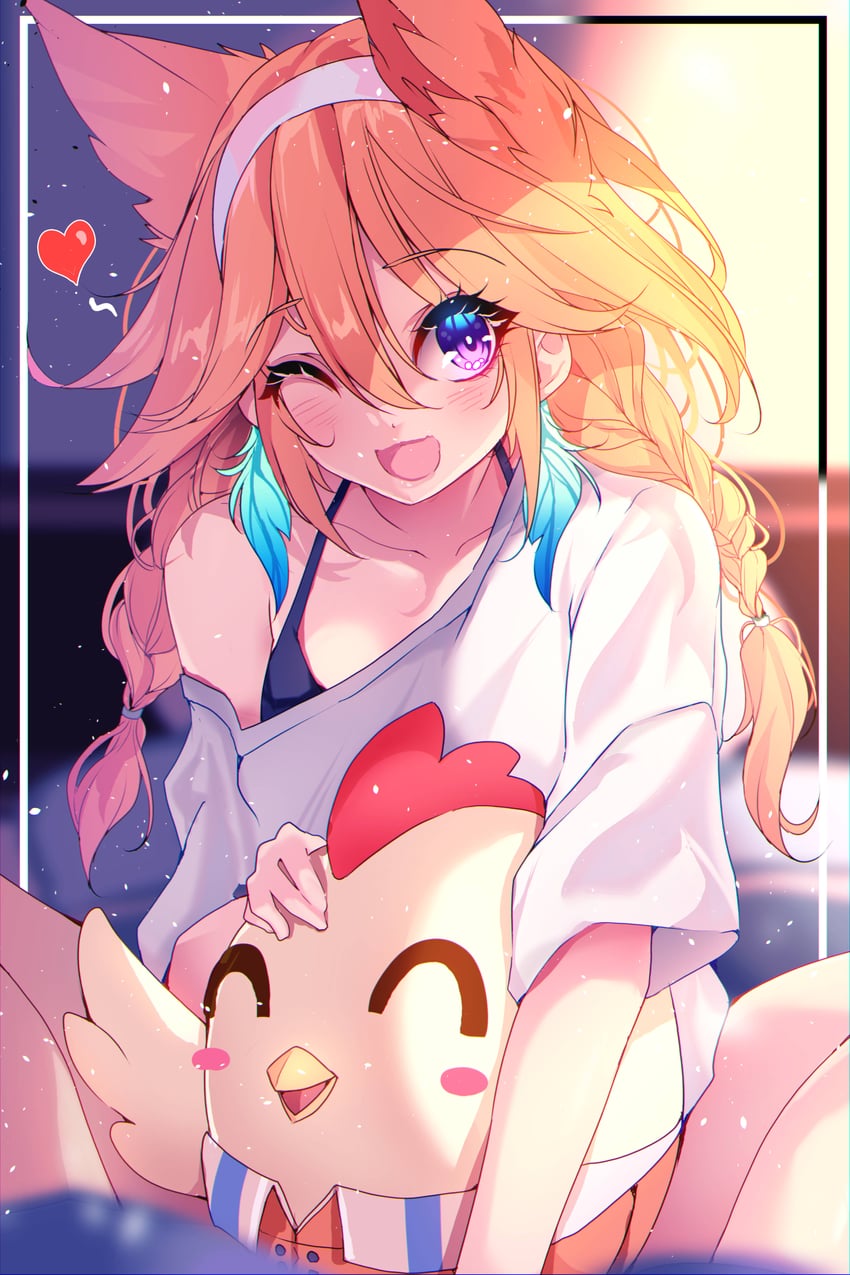 takanashi kiara and kfp employee (hololive and 1 more) drawn by the0neulost