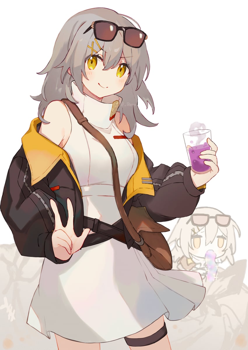 trailblazer and stelle (honkai and 1 more) drawn by erua_(_8eru)