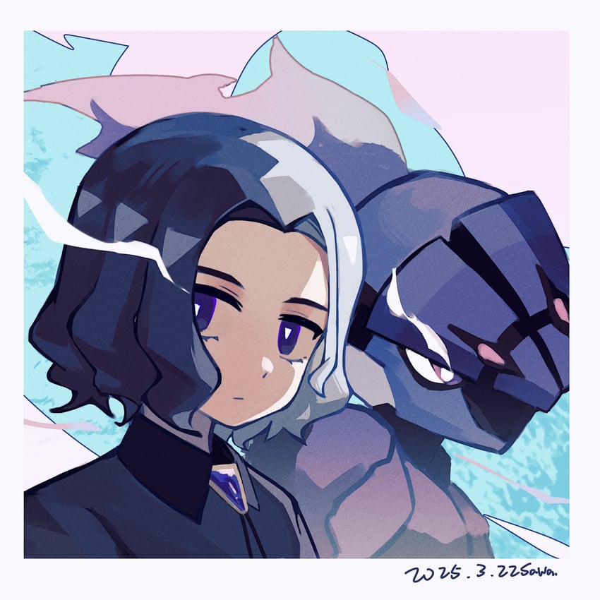 ceruledge and amethio (pokemon and 1 more) drawn by saridinism