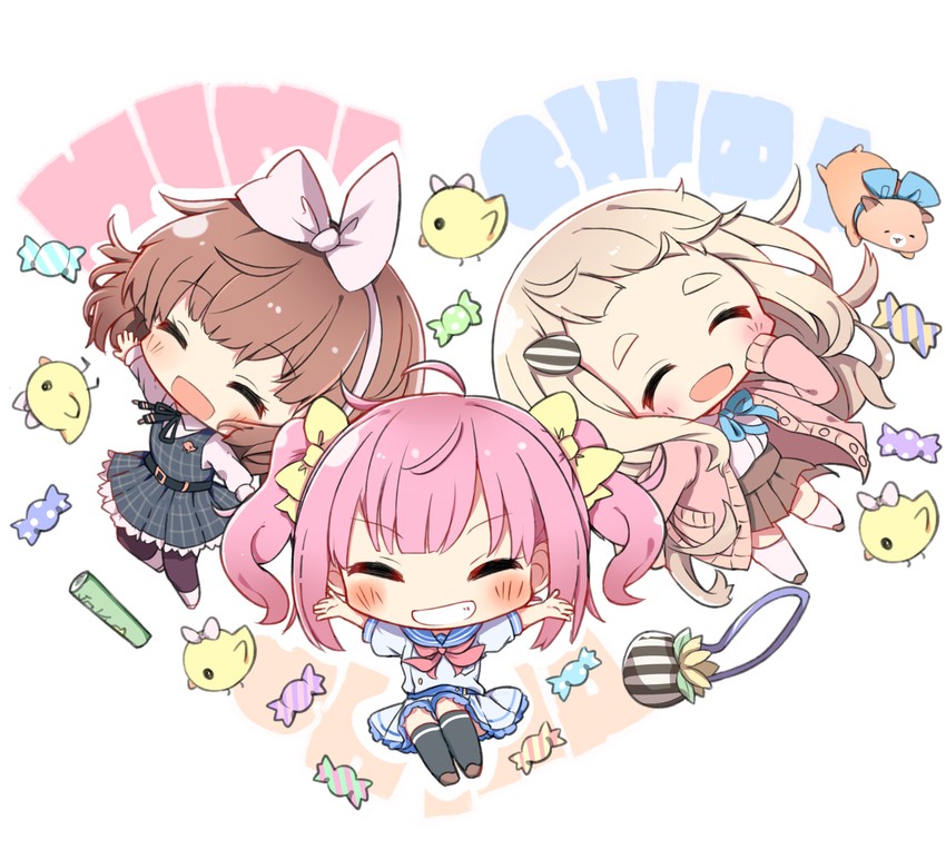 machita chima, gonzalez, asuka hina, and achikita chinami (nijisanji) drawn by koga_rejini