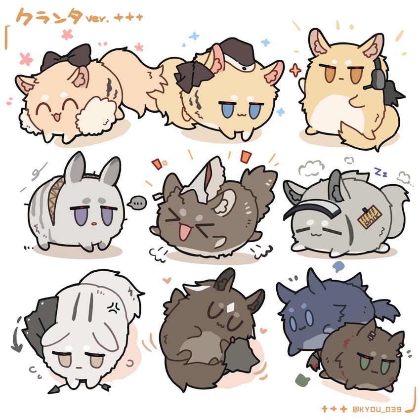 platinum, nearl, blemishine, whislash, grani, and 5 more (arknights) drawn by kyou_039