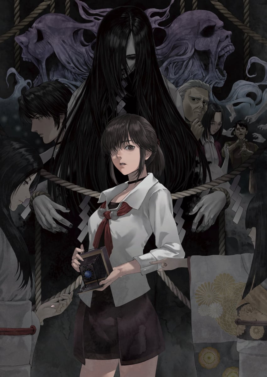 hinasaki miku and hinasaki mafuyu (fatal frame and 1 more) drawn by gauss_<bokashi