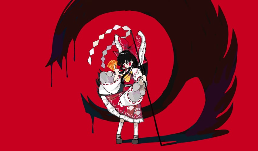 hakurei reimu (touhou and 1 more) drawn by neruzou