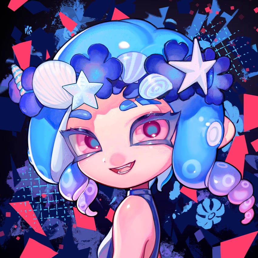 octoling player character and octoling girl (splatoon) drawn by nezumi_(tuboshu2013)